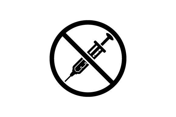 Avoid Drugs, No Steroids Icon for Design