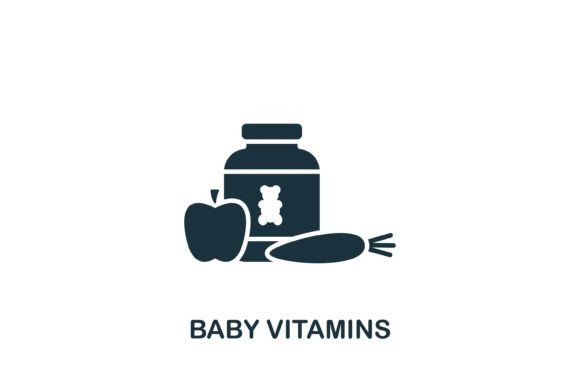 Baby Vitamins Icon: Versatile Vector Assets for Design
