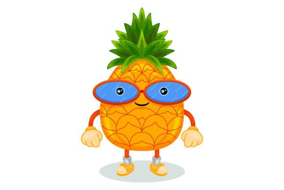Cute Pineapple Mascot for Creative Projects