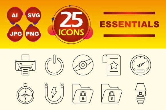 Essentials Icon: A Comprehensive Set for Design Needs