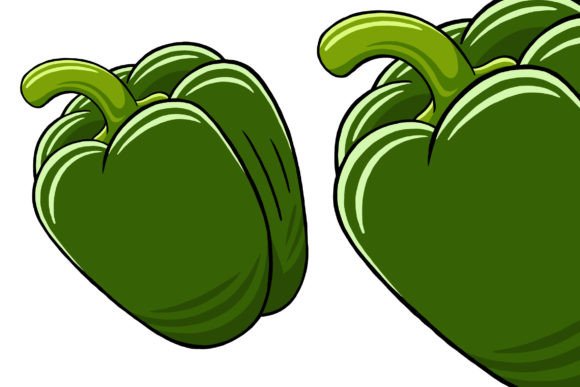 Explore the Versatility of Green Pepper Vector Illustration