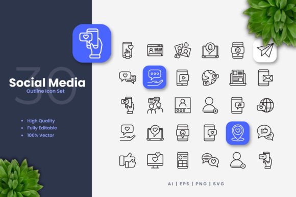 High-Quality Social Media Icons for Versatile Use