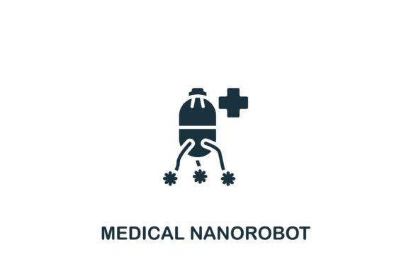 Medical Nanorobot Icon: A Versatile AI Symbol