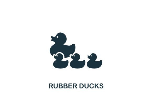 Rubber Ducks Icon: Versatile Vector Graphics