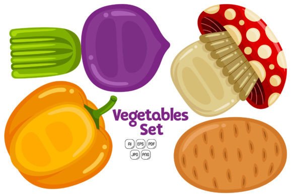 Unlock Your Creativity with Vegetables Set Vector 05