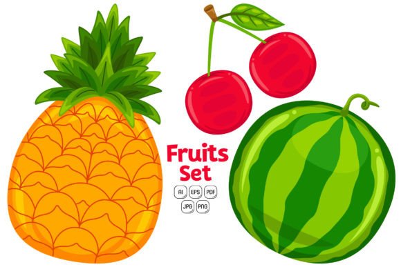 Unlocking Creative Potential with Fruits Set Vector 05: A Versatile Design Solution