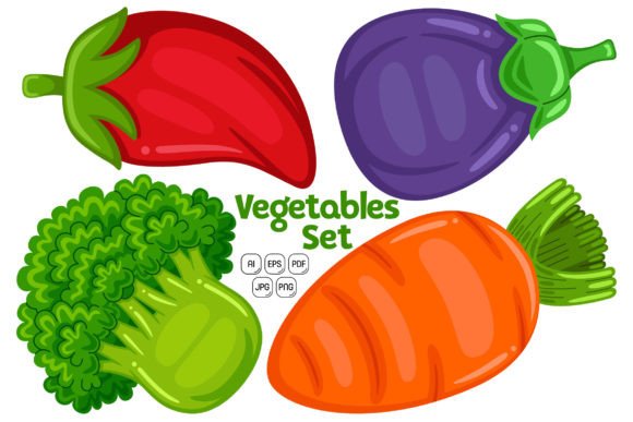 Unlocking Creativity with Vegetables Set Vector 01