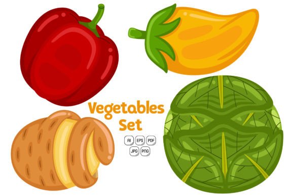 Vegetables Set Vector 04: A Comprehensive Design Solution