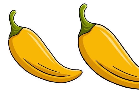 Yellow Hot Chilli Vector Illustration